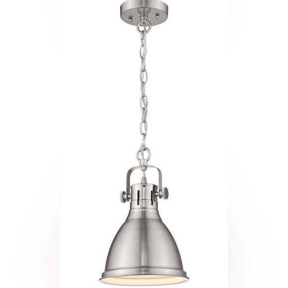 Emliviar Modern Mini Pendant Hanging Light/ Metal Shade, Brushed Nickel Finish - Picture 1 of 5